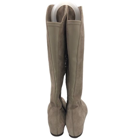 Stuart Weitzman Women's Size 7.5 Suede Hidden Wedge Knee-High Boot Tan Beige - Picture 6 of 9